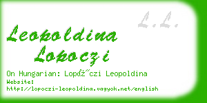leopoldina lopoczi business card